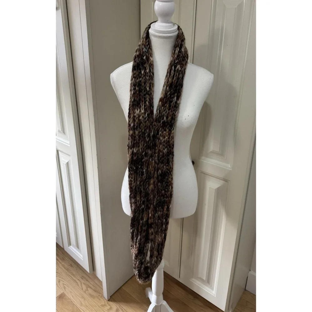 Collectioneighteen Chunky Knit Infinity Scarf‎ Metallic Yarn Long Winter Cozy